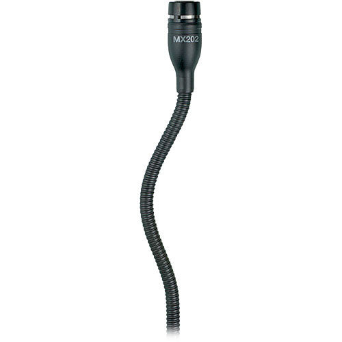 Shure MX202 Overhead Hanging Condenser Microphone Cardioid Inline XLR Black