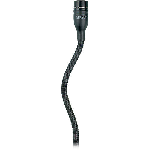 Shure MX202 Overhead Hanging Condenser Microphone Supercardioid Inline XLR Black