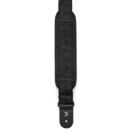 D'Addario 50B01-PD - 50MM STRAP- BLACK SATIN W/ PAD