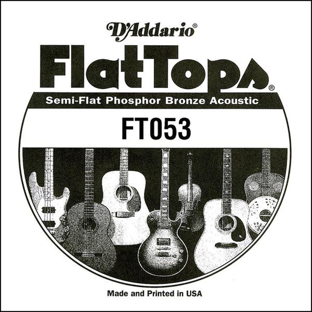 D'Addario FT053 - SINGLE FLAT TOP PHOS BRZ 053