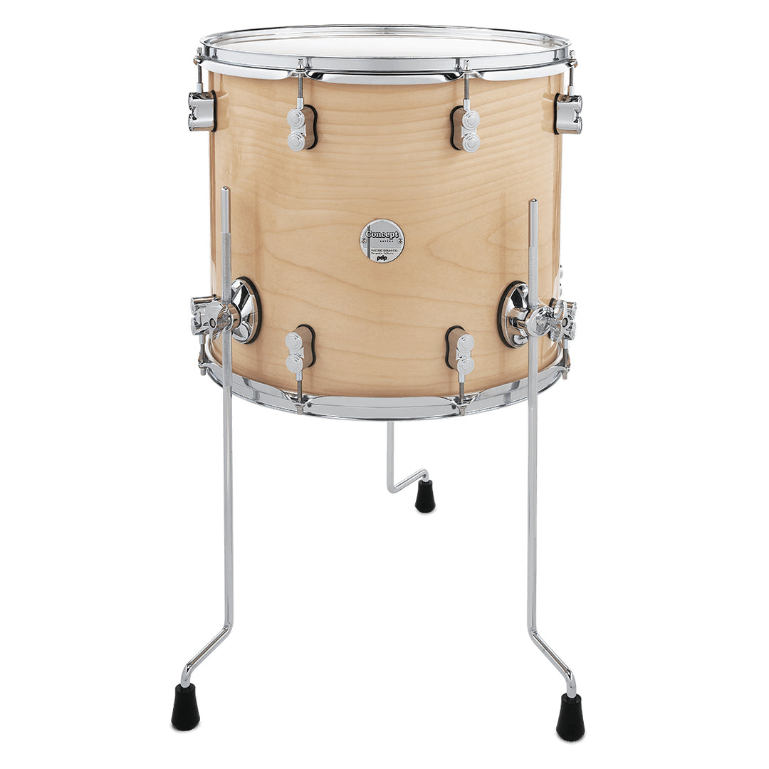 PDP Concept Maple Lacquer 14x16 Floor Tom w/ Chrome Hardware - Natural Lacquer