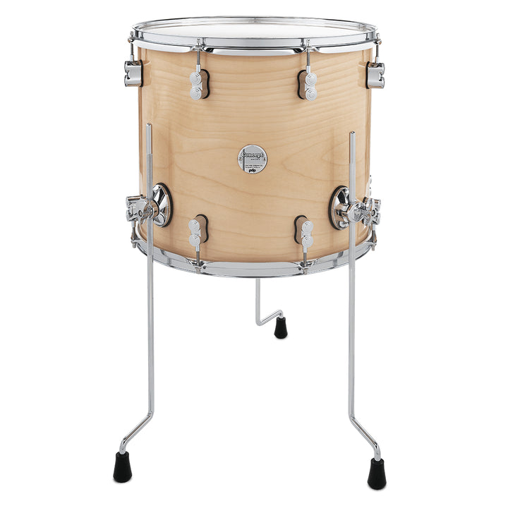 PDP Concept Maple Lacquer 14x16 Floor Tom w/ Chrome Hardware - Natural Lacquer