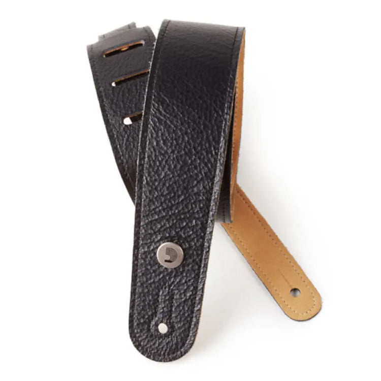 D'Addario 20GL00 - 2.0 GARMENT LEATHER STRAP, BLK