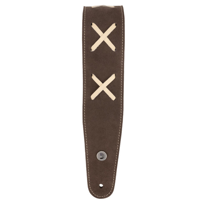 D'Addario Vintage Suede Guitar Strap - Brown