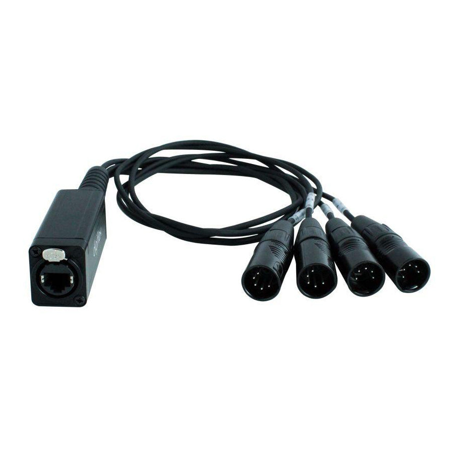 Digiflex LX LDMX5-CAT-OUT - DMX Demuxer 5 pin output 4x XLR 5 Male to etherCON