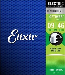 Elixir 19055 Electric Guitar String Bulk 25 Pack OPTIWEB Nickel Plated 09/46