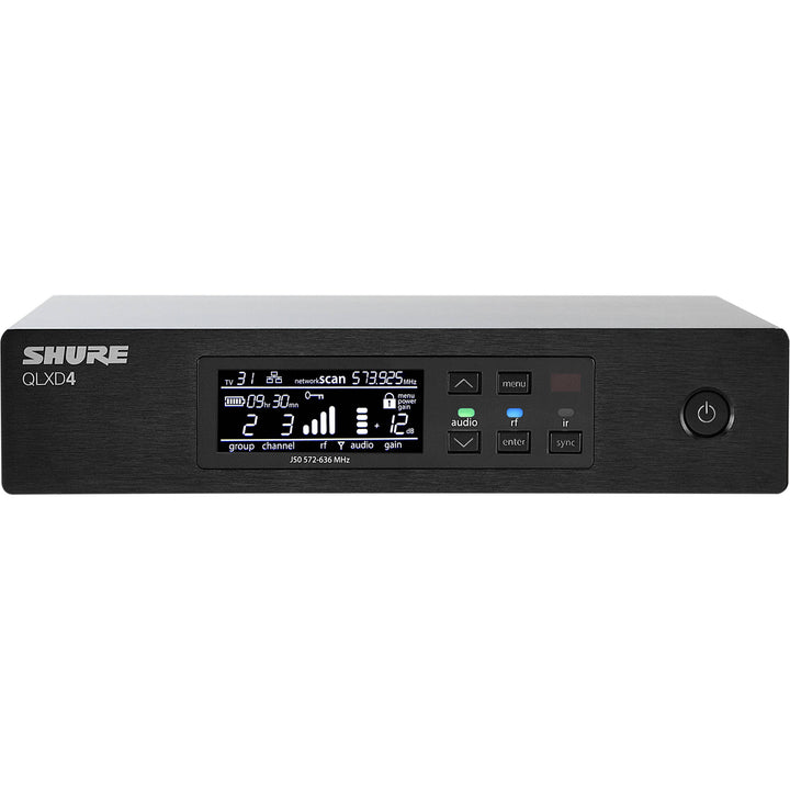 Shure QLXD4-V50 Digital Wireless Receiver (V50: 174 to 216 MHz)