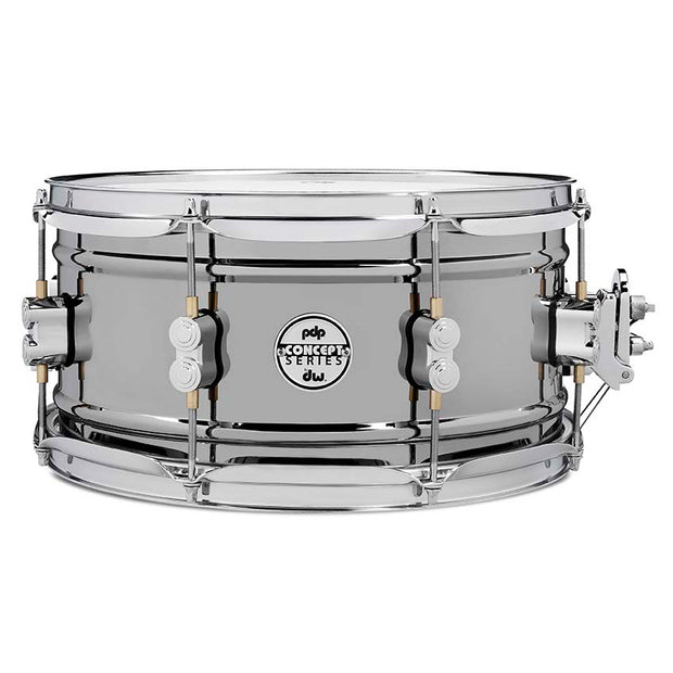 PDP Concept Metal 6.5x13 Snare Drum Dual-Beaded 1mm Rolled Black Nicke –  Music City Canada