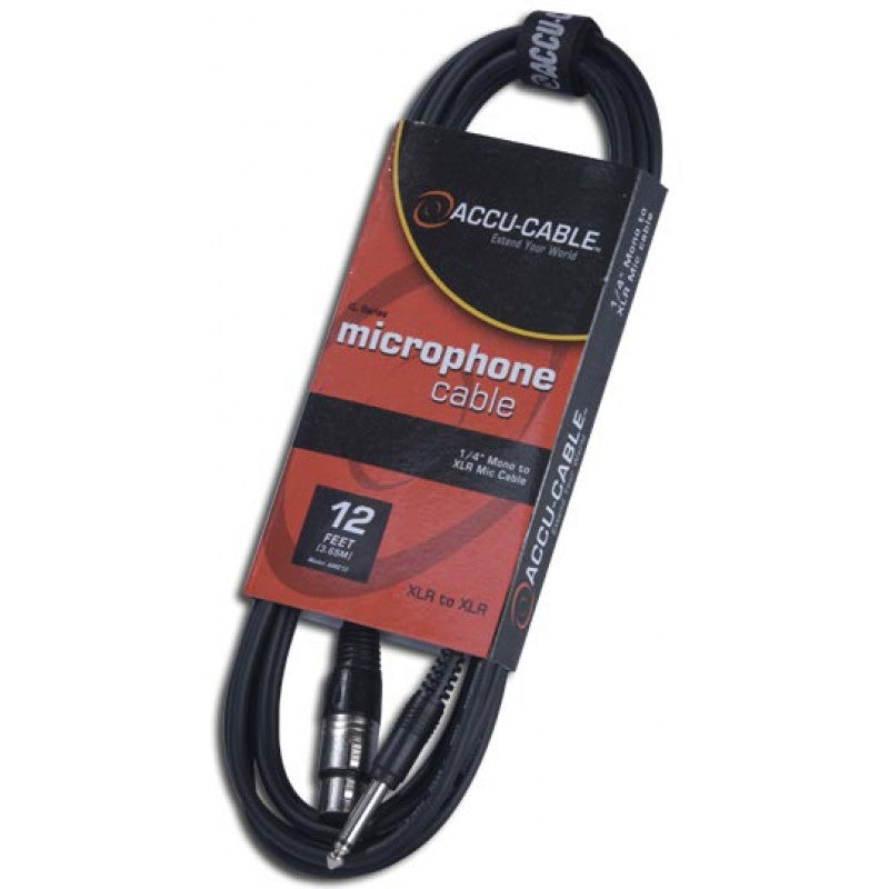 Accu-Cable XLR Female to 1/4” Male Microphone Cable - Music City Canada