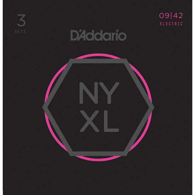 D'Addario NYXL0942-3P - 3-PACK ELEC GTR NYXL SUP LITE