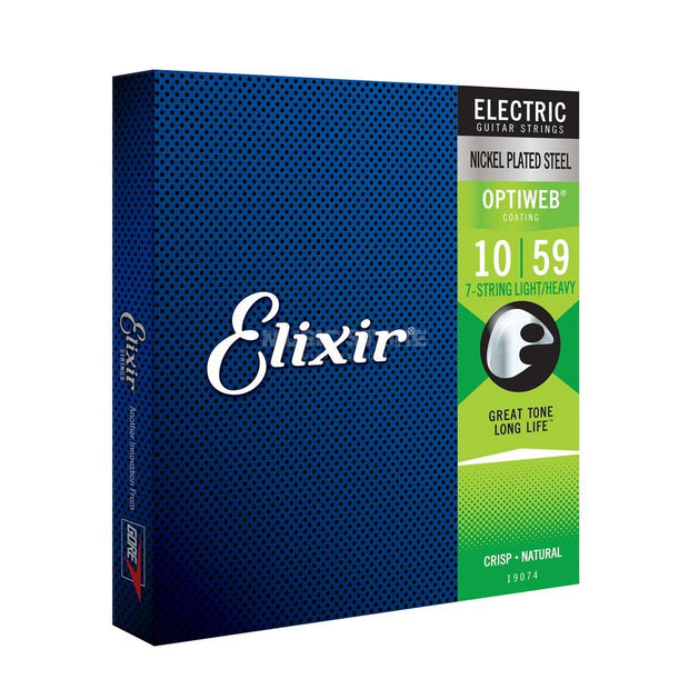 Elixir Electric Guitar Optiweb 7 String Light / Heavy 10-59