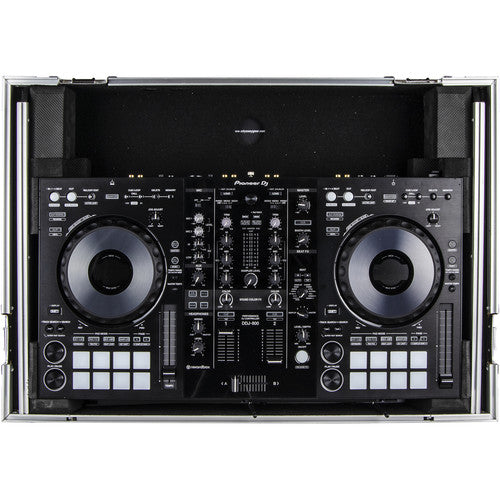 Odyssey FZGSPIDDJ8001 Flight Zone Glide Style Flight Case for Pioneer DDJ-800 w/ 2U Rack - Silver