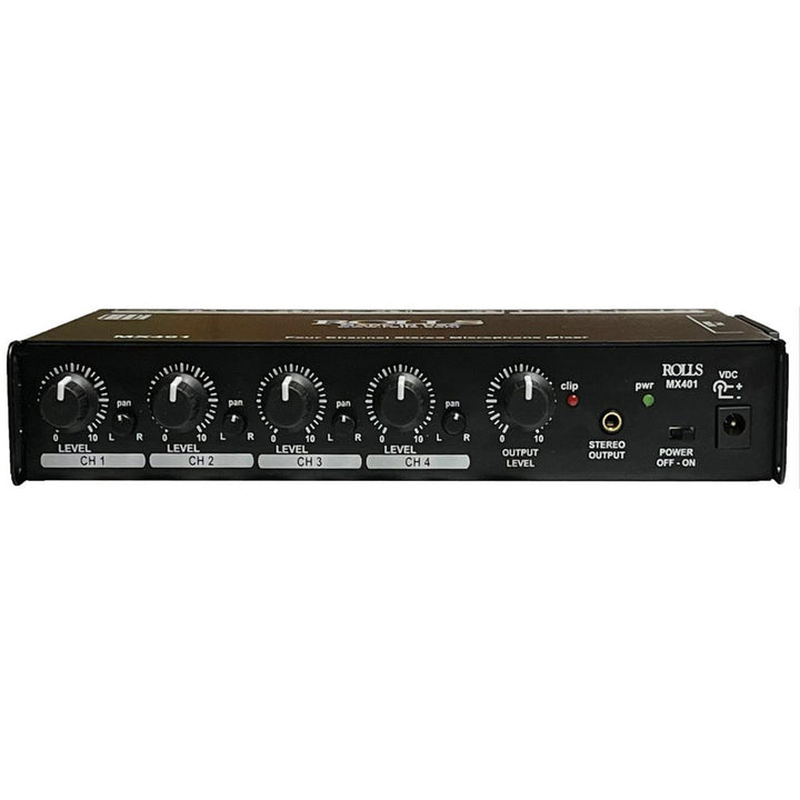 Rolls MX401 Stereo Four Channel XLR Stereo Microphone or Line Mixer