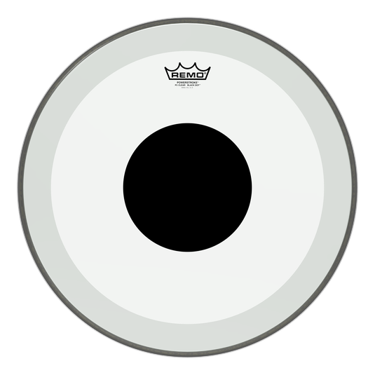Remo P3-1318-10 - 18''Bass,Powerstroke3,Cl,Bk Dot No Stripe
