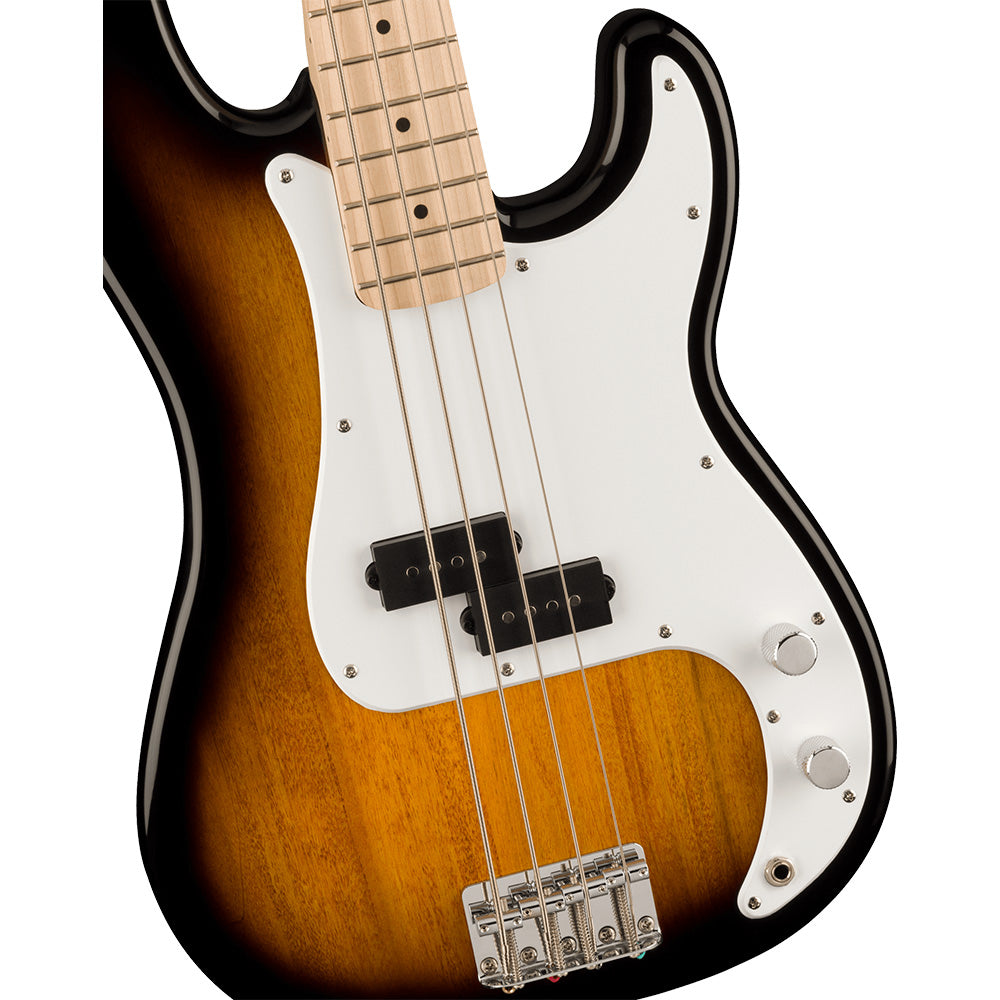 Squier Sonic Precision Bass, Maple Fingerboard, White Pickguard, 2-Color Sunburst