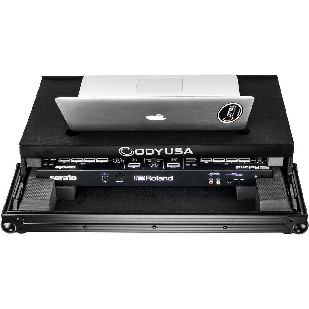 Odyssey FRGSDJ202BL Flight Zone Low-Profile Glide Style Case for Roland DJ-202 DJ Controller - Black