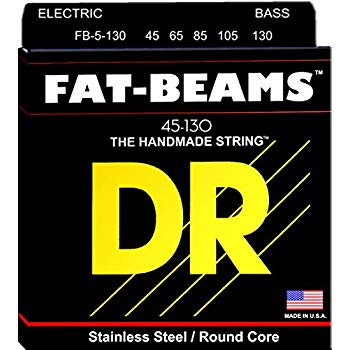 DR Strings FB5-130 (Medium 5's) - FATBEAM  - Stainless Steel Bass: 45, 65, 85, 105, 130