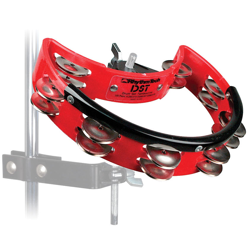 Rhythm Tech DST30 Drumset Tambourine - Red w/ Nickel Jingles
