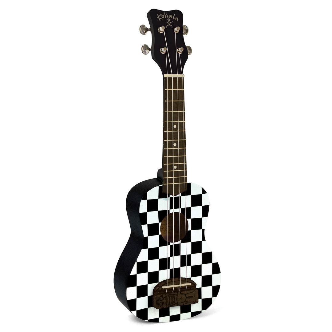 Kohala KT-S Tiki Series Soprano Ukulele - Checkerboard