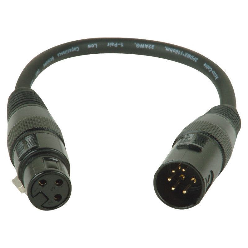 Accu-Cable DMX Adapter 5-Pin M to 3-Pin F