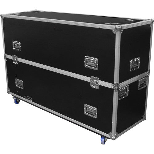 Odyssey Flight Zone Wheeled Case for Two 60-65'' Flat Screen Monitors