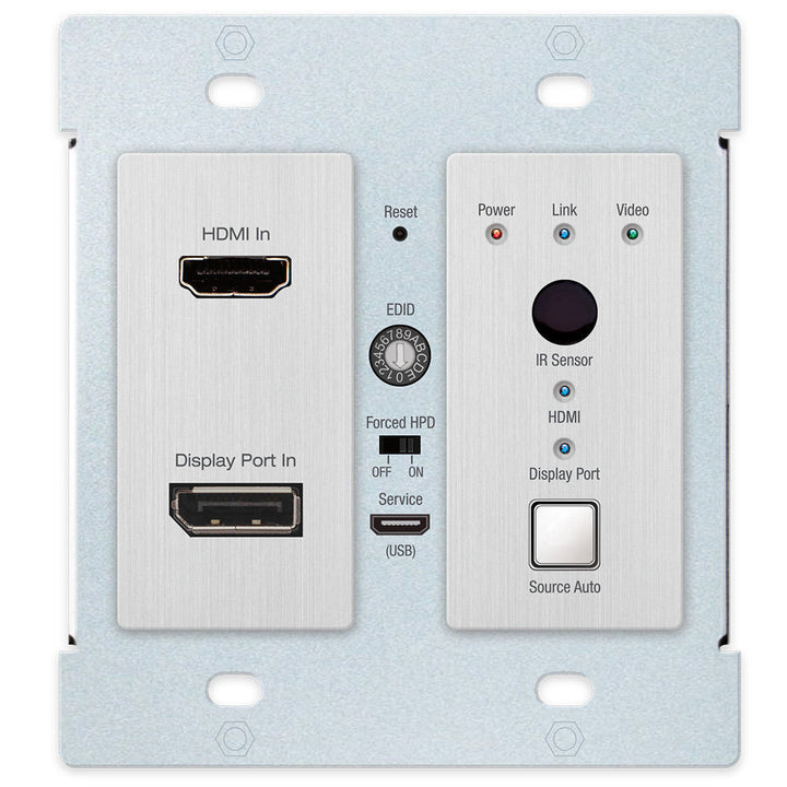 Key Digital KD-X2X1WDTX 2x1 4K HDBaseT PoH Wall Plate Switcher with HDMI & DisplayPort Inputs (Transmitter)