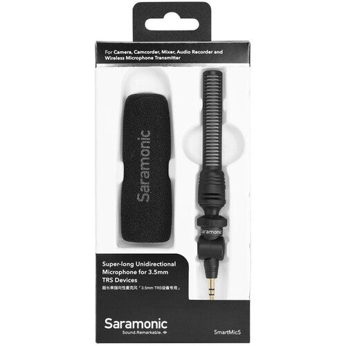 Saramonic SmartMic5 Mini Shotgun Microphone for DSLR and Mirrorless Cameras