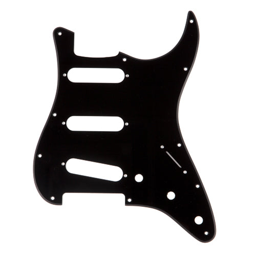 Fender 11-Hole Modern 1-Ply Stratocaster S/S/S Pickguard - Black