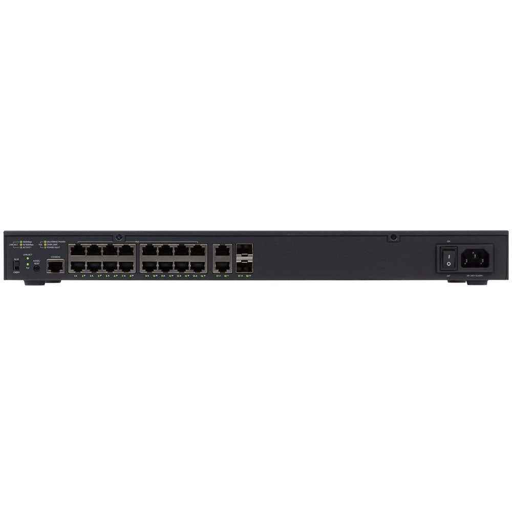 BZBGEAR - 18-Port Gigabit PoE+ L2/L3 Managed Switch Preconfigured for BG VOP Series