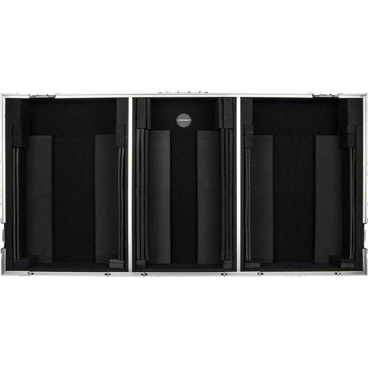 Odyssey FZ10CDJWXD Coffin Flight Case for 10” DJ Mixer & 2x Media Players - Silver and Black