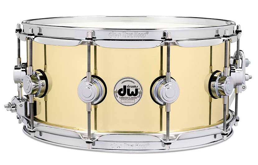 DW Collector’s Series Metal Snare Drum Solid 3mm Bell Brass Smooth Finish - 6.5x14