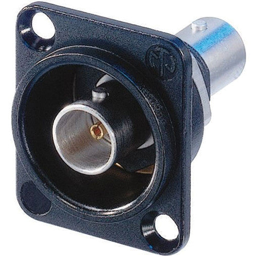 Neutrik NBB75DFIB - Black BNC Bulkhead Jack -D Size Isolated Feed-Thru