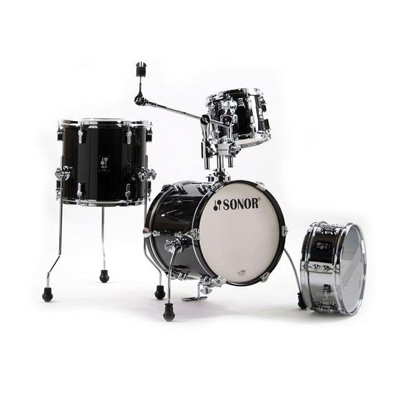 Sonor AQ2 Martini Set 4-Piece Drum Kit with Cymbal / Tom Holder - Transparent Stain Black