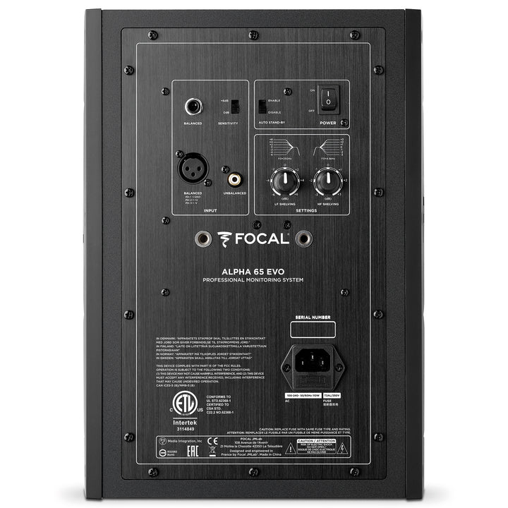 Focal Alpha 65 Black Evo Studio Reference Monitor - 6.5"