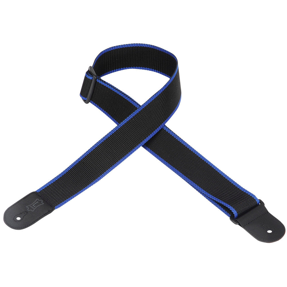 Levy's M8POLY-BKB Polypropylene Black & Blue Guitar Strap