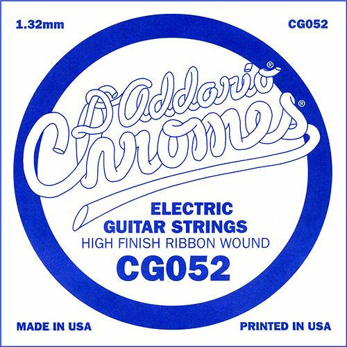 D'Addario CG052 - SINGLE CHROMES FLAT WND 052