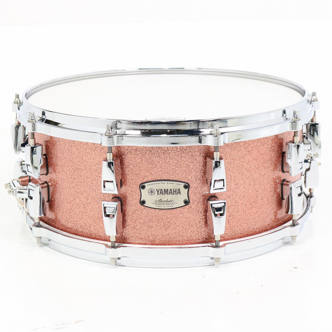 Yamaha AMS1460 Snare Drum Absolute Hybrid Maple 14” x 6” - Pink Champagne Sparkle
