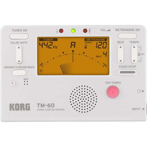 Korg TM-60 Combo Tuner and Metronome - White