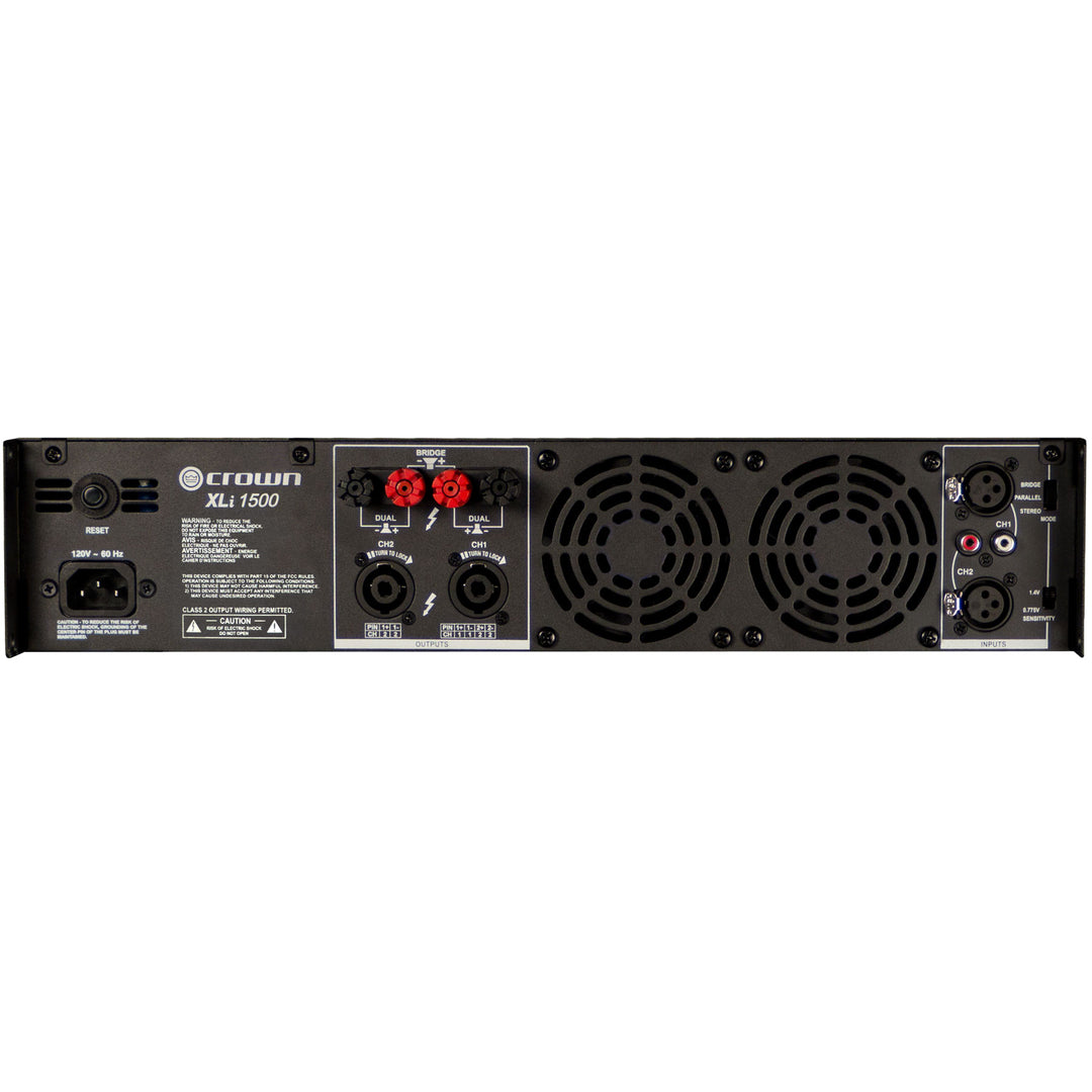 Crown XLi1500 Power Amplifier 2-Channel 900-Watt