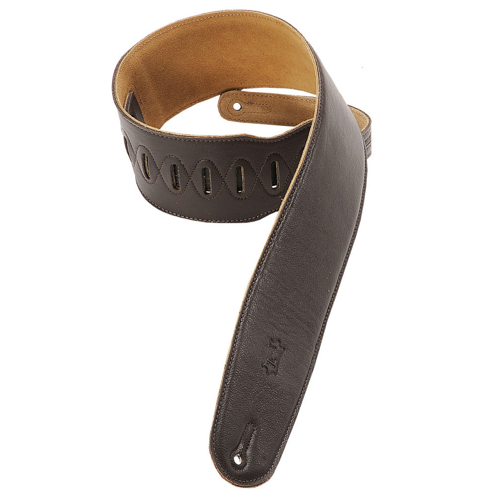 Levy's M4GF-DBR Garment Leather Bass Guitar Straps