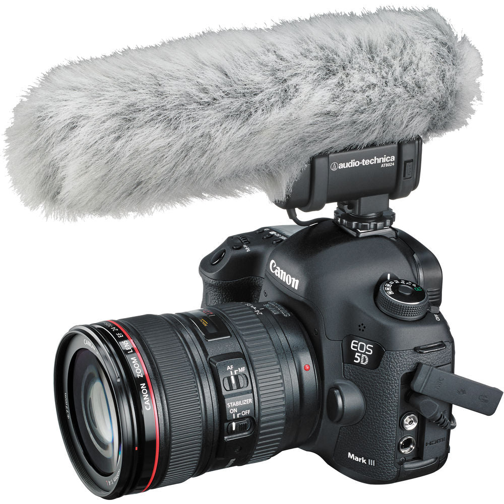 Audio-Technica AT8024 Selectable Mono or Mid-Side Stereo Microphone w/ Camera Shoe Mount