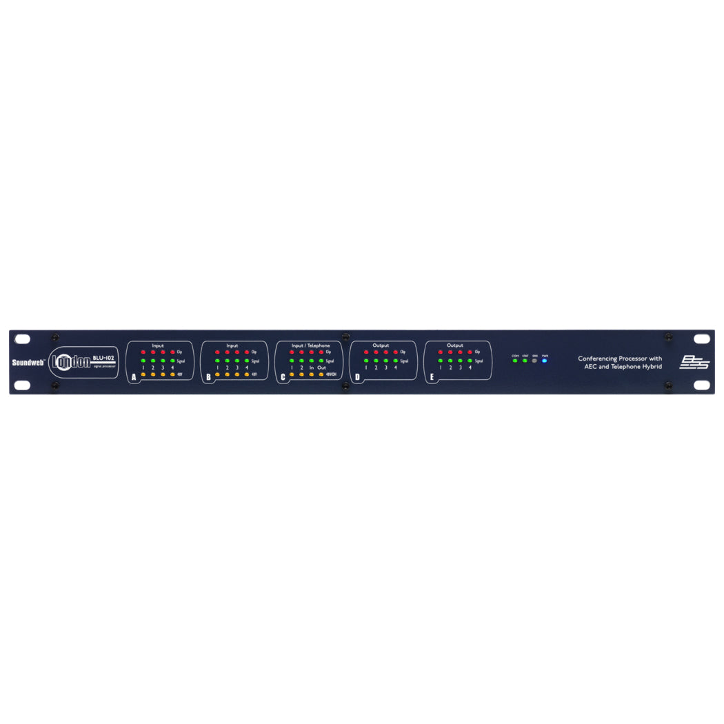 BSS BLU-102 10x8 Conferencing Processor with AEC and Telephone Hybrid