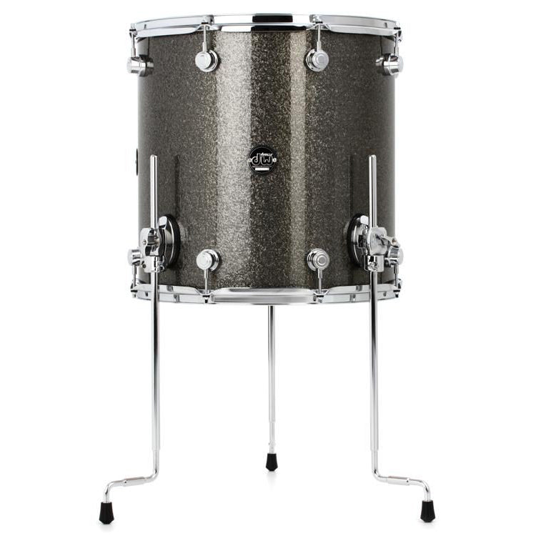 DW Performance Series Floor Tom 16x16 Finish Ply - Pewter Sparkle