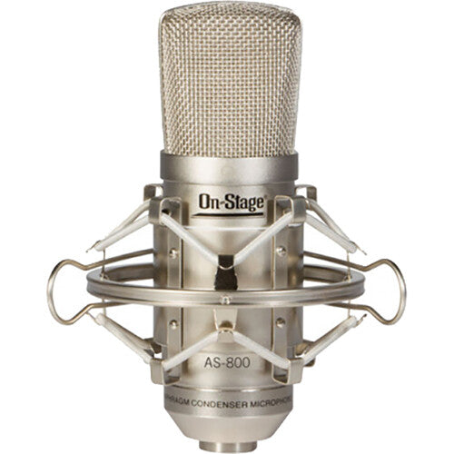 On-Stage AS800 Large-Diaphragm Cardioid Condenser Microphone w/ Shockmount