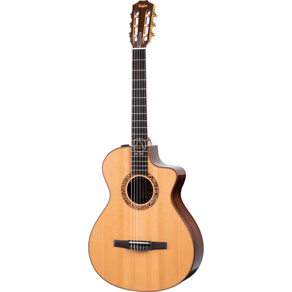 Taylor Guitars Jason Mraz Signature Model (JMSM), Indian Rosewood Back and Sides, West African Crelicam Ebony Fretboard, ES-N ® Electronics, Soft Cutaway with Taylor Deluxe Hardshell Brown Case