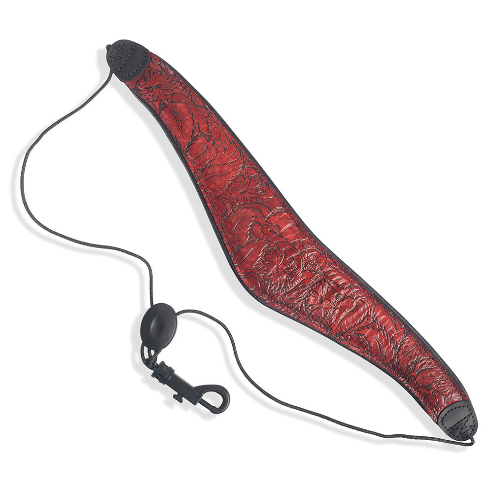 Levy’s M27W-001 Deluxe Geranium Saxophone Strap - Red / Black