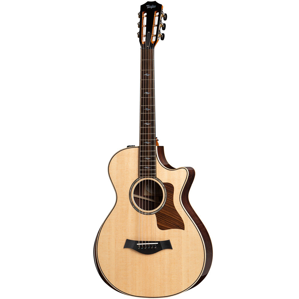 Taylor Guitars 812ce 12-Fret, Indian Rosewood Back and Sides, West African Crelicam Ebony Fretboard, Expression System ® 2 Electronics, Venetian Cutaway with Taylor Deluxe Hardshell Brown Case