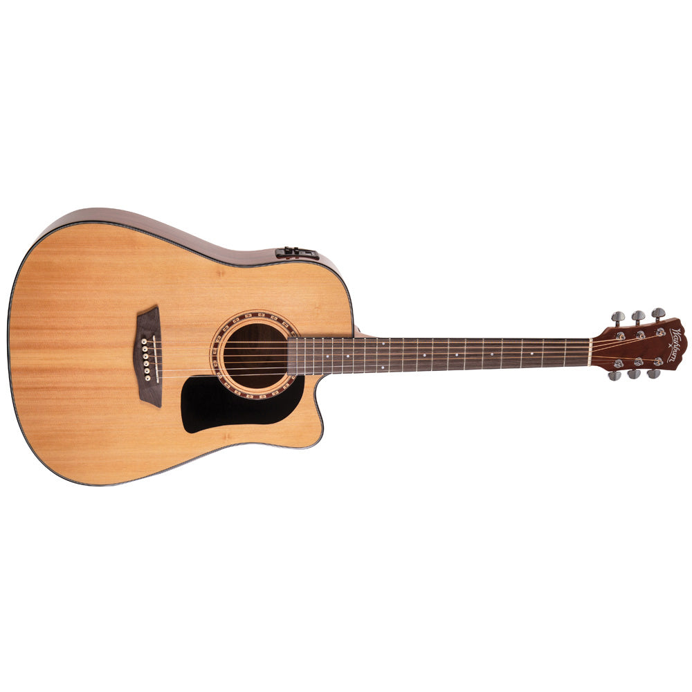 Washburn AD5CEPACK-A Apprentice Dreadnought Pack w/Cutaway/Bag/Strap/Picks,Natural Spruce Top, Mahogany Back & Sides