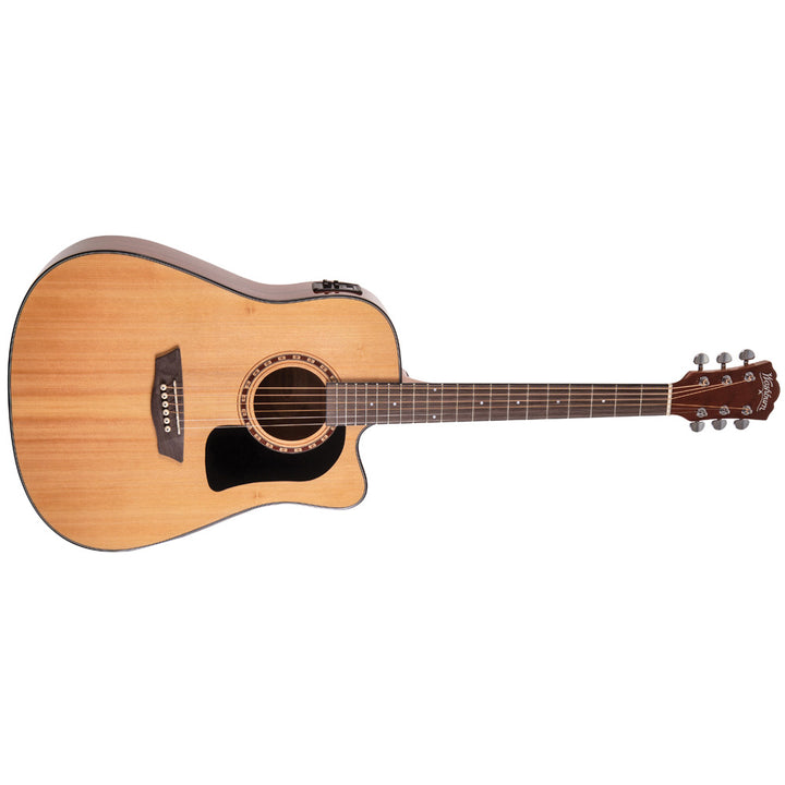 Washburn AD5CEPACK-A Apprentice Dreadnought Pack w/Cutaway/Bag/Strap/Picks,Natural Spruce Top, Mahogany Back & Sides