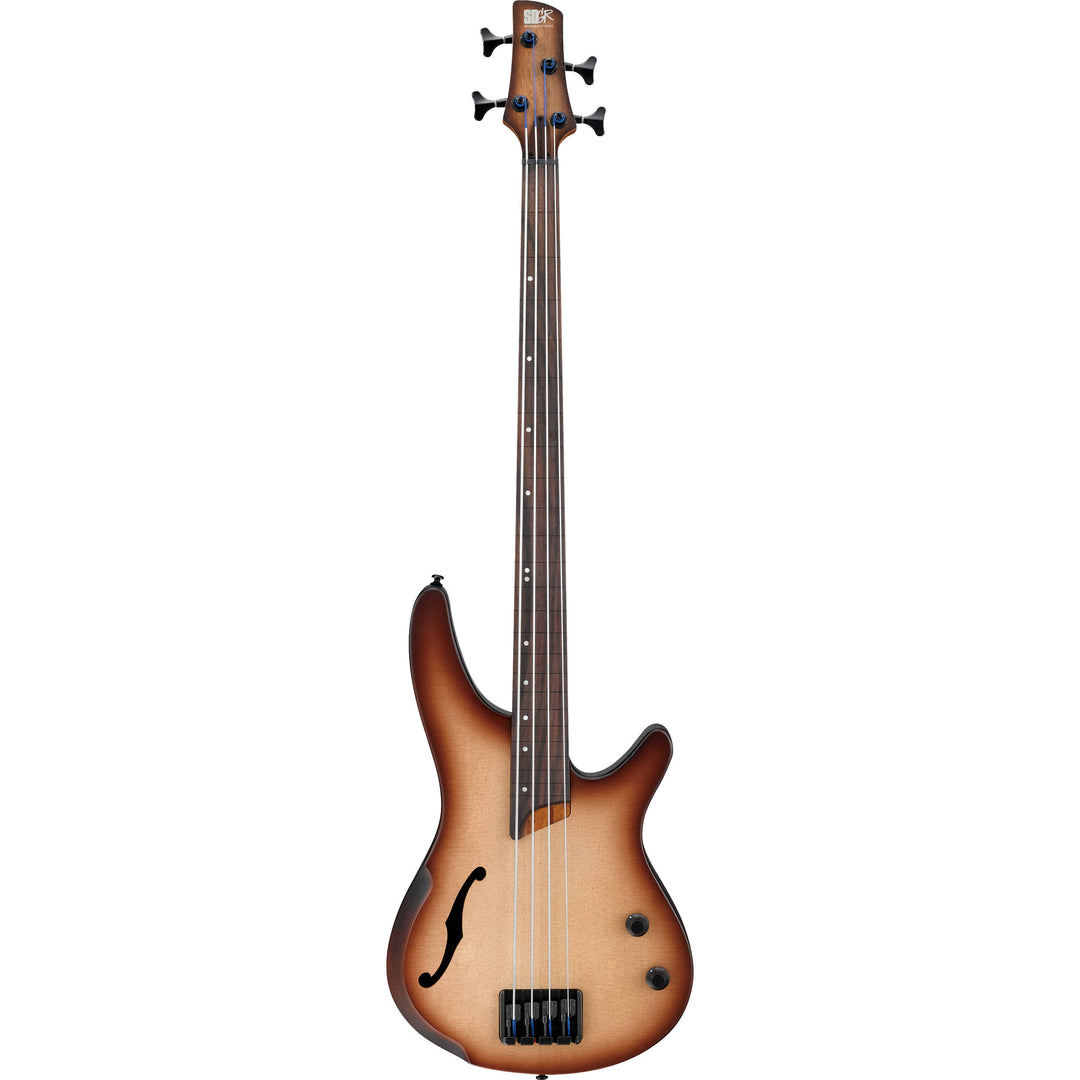 Ibanez SRH500FNNF SR Bass Workshop 4-String Electric Bass - Hollow Body Fretless - Natural Browned Burst Flat